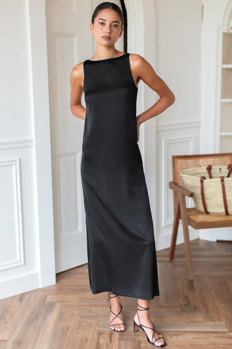 Cut In Shift Maxi Dress - Black sold by Emerson Fry