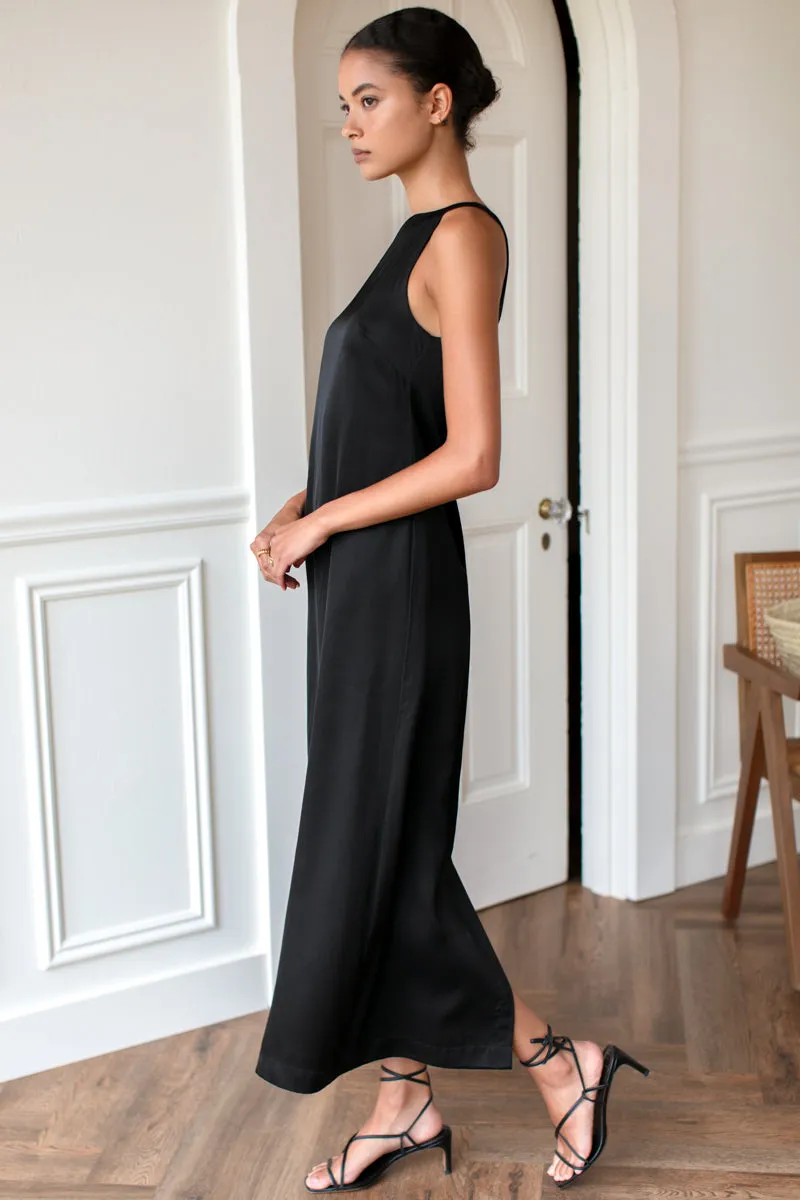 Cut In Shift Maxi Dress - Black sold by Emerson Fry product image thumbnail 4