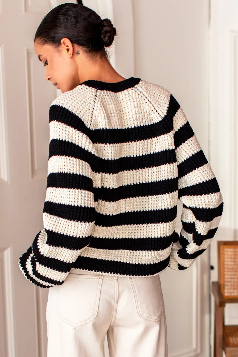 Ryan Heavy Sweater - Wide Stripe Black Organic sold by Emerson Fry product image thumbnail 4