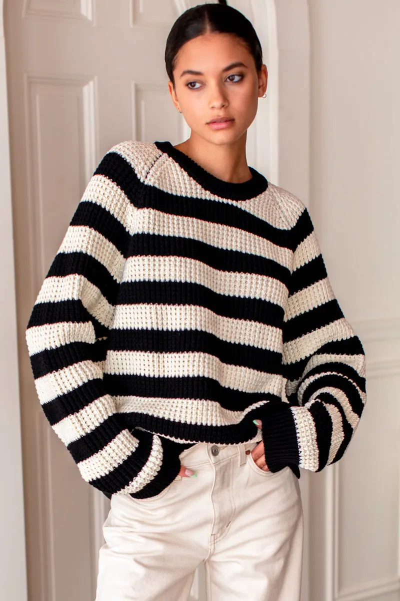 Ryan Heavy Sweater - Wide Stripe Black Organic sold by Emerson Fry product image thumbnail 2