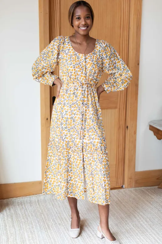 Lucy Long Sleeve Dress - Garden Sun Organic sold by Emerson Fry