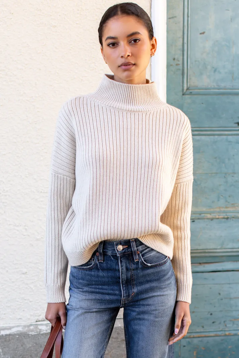 Carolyn Funnel Neck Sweater - Latte Melange sold by Emerson Fry product image thumbnail 2