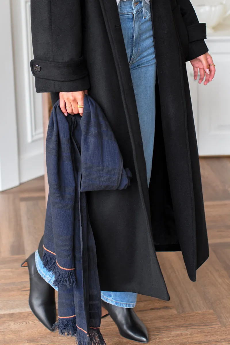 Handloom Scarf - Midnight Stripe sold by Emerson Fry product image thumbnail 4