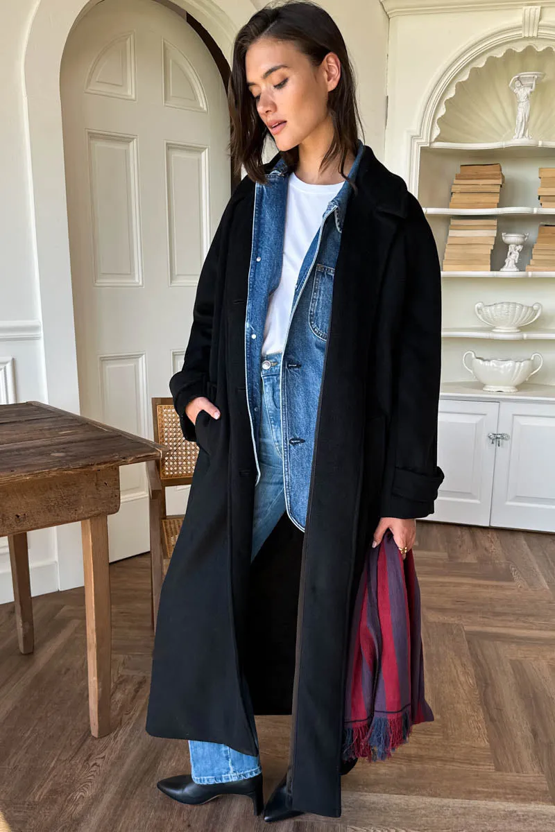 Handloom Scarf - Ruby + Indigo Stripe sold by Emerson Fry product image thumbnail 5