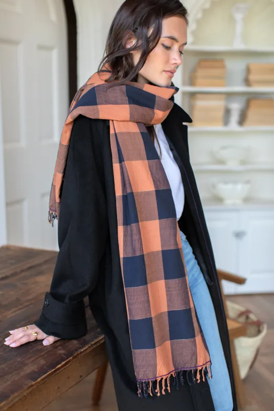 Handloom Scarf - Autumn Check sold by Emerson Fry