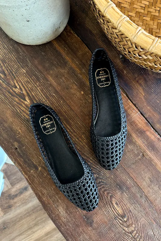 Frankie Walking Flat - Jet Black sold by Emerson Fry