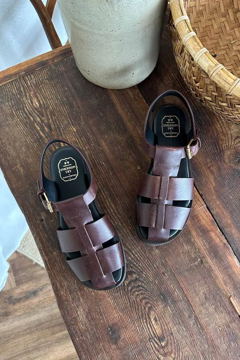 Fisherman Sandal - Chocolate Leather sold by Emerson Fry