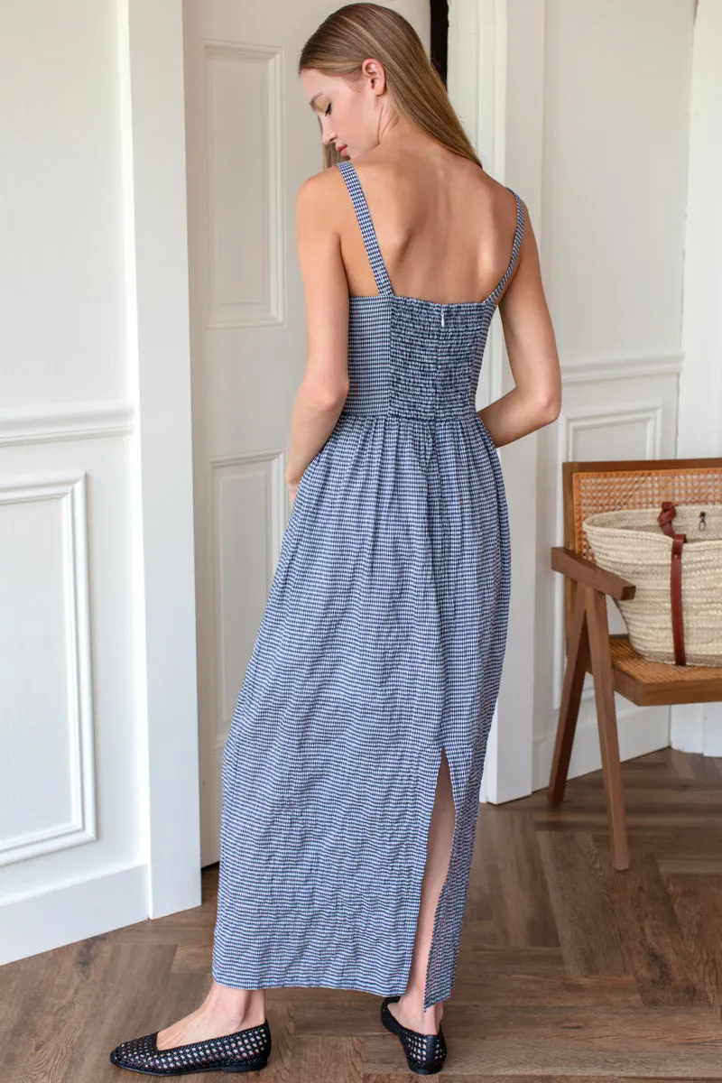 Jour Maxi Dress - Navy Gingham sold by Emerson Fry product image thumbnail 3