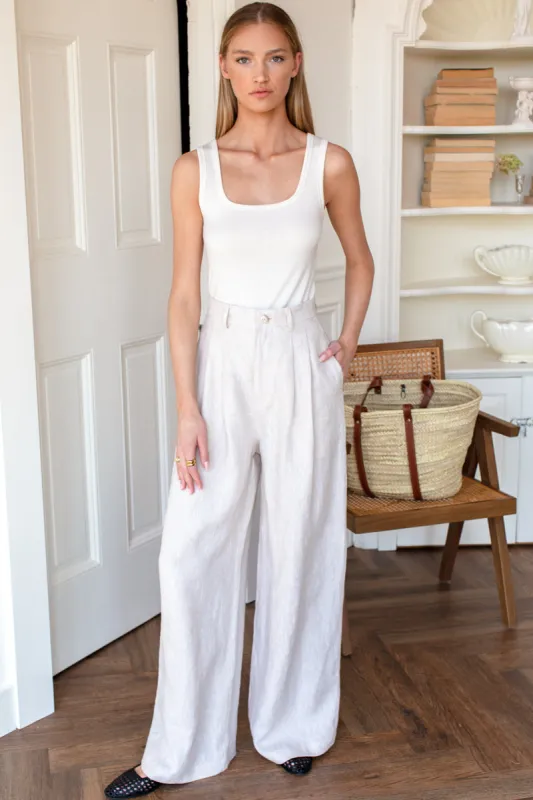 Atelier Pleated Pant 2 - Beach Linen sold by Emerson Fry
