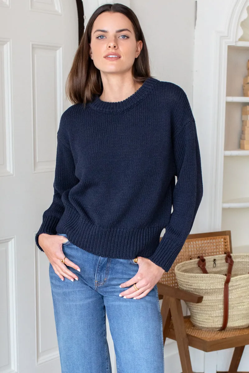 Cozy Cotton Sweater - Navy Organic sold by Emerson Fry product image thumbnail 5
