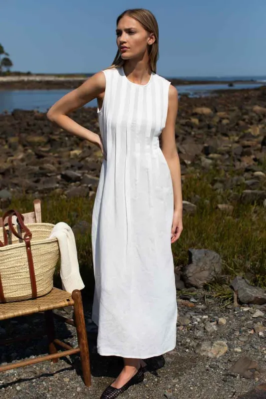 Plait Maxi Dress - Star White sold by Emerson Fry