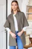 Layering Jacket - Army Green Linen sold by Emerson Fry