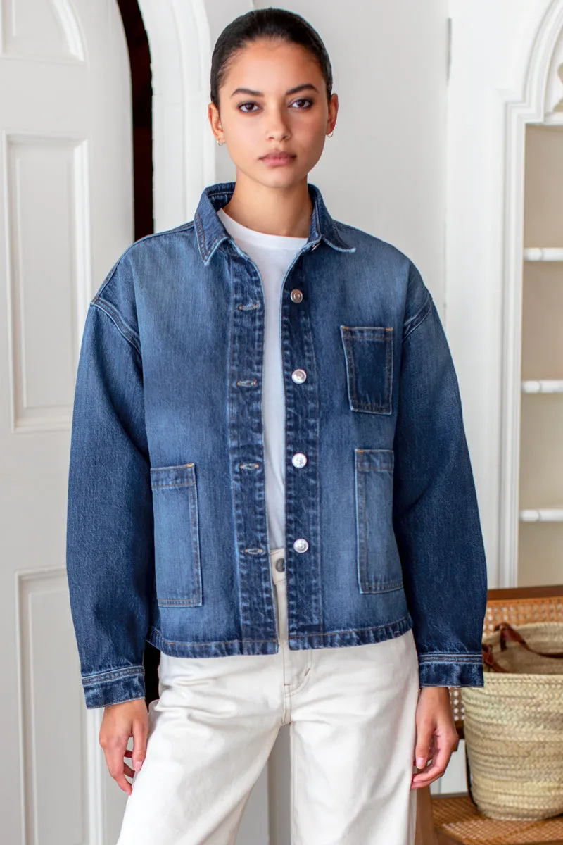 Utility Shirt Jacket - Rebound Indigo Wash sold by Emerson Fry