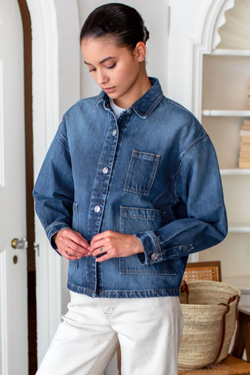 Utility Shirt Jacket - Rebound Indigo Wash sold by Emerson Fry product image thumbnail 3