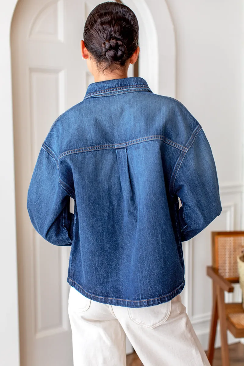 Utility Shirt Jacket - Rebound Indigo Wash sold by Emerson Fry product image thumbnail 5