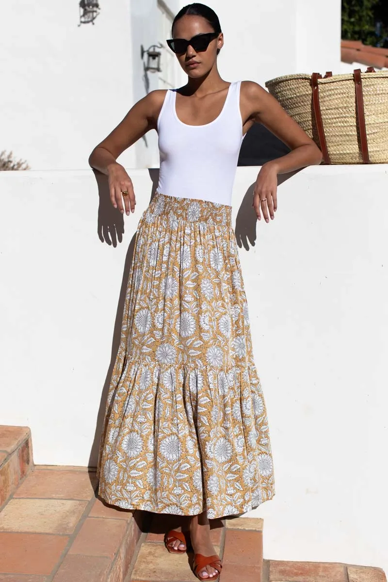 Shirred Skirt - Arles sold by Emerson Fry