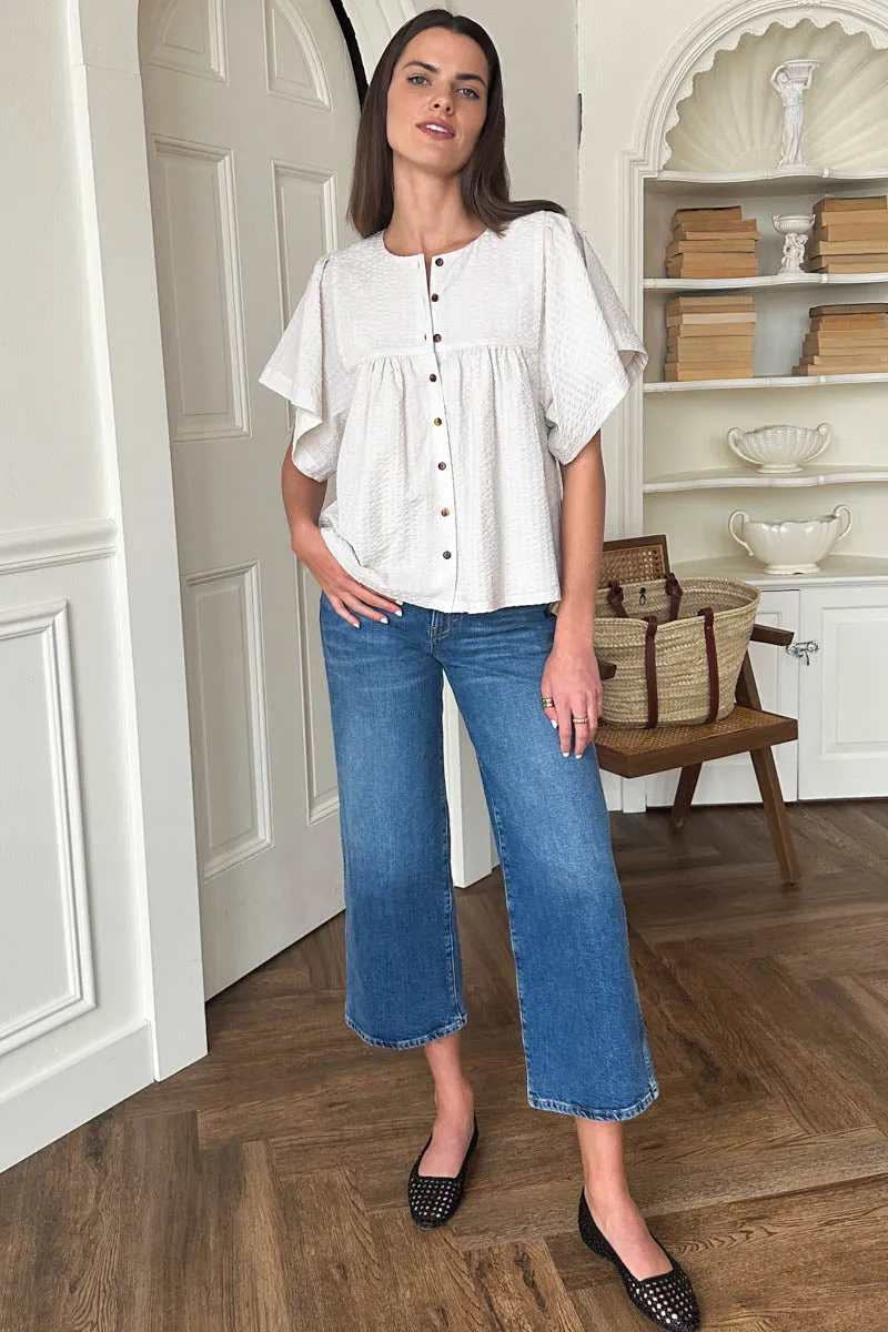 Marion Button Blouse - Natural Textured sold by Emerson Fry product image thumbnail 3