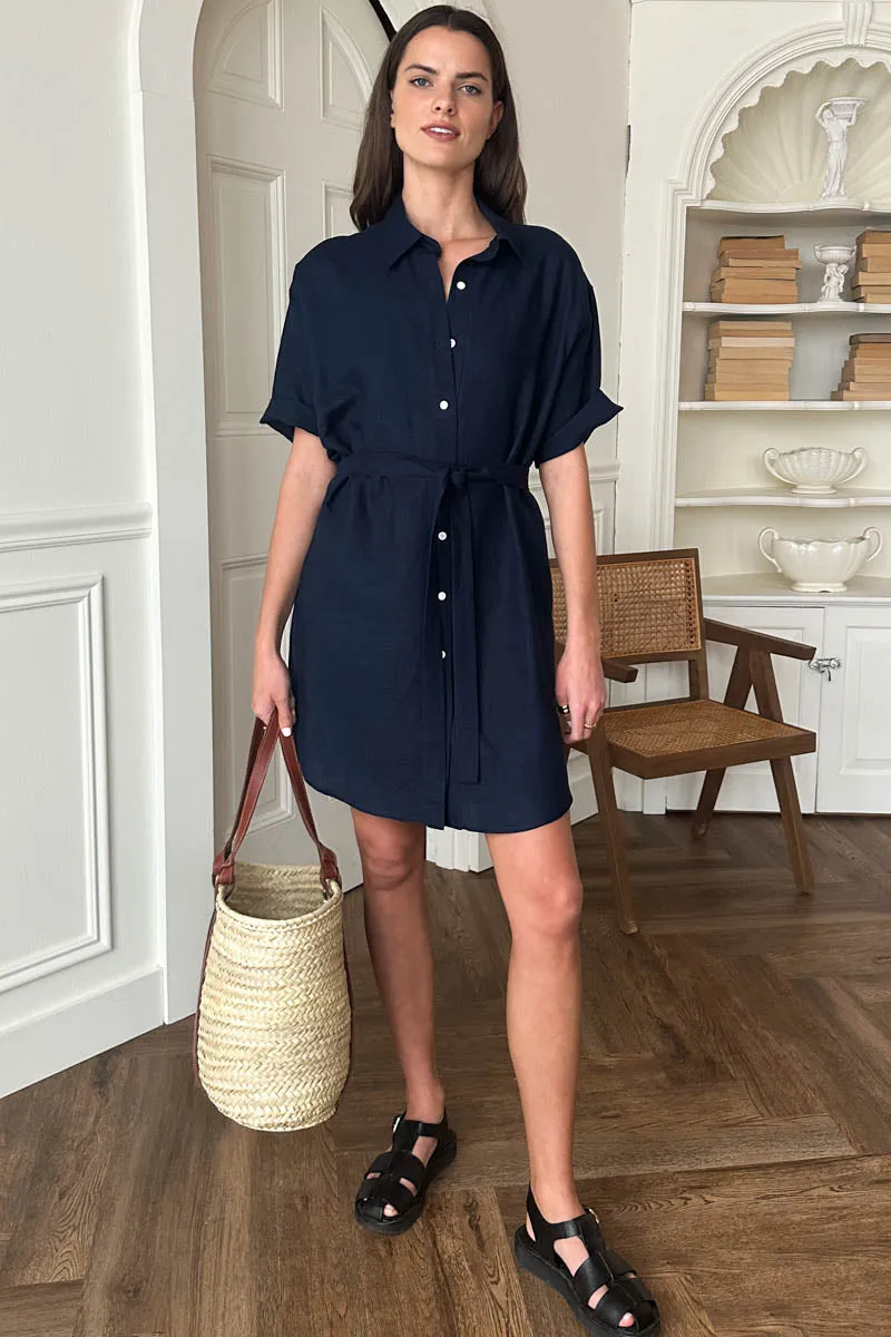 Button Down T Shirt Dress - Midnight sold by Emerson Fry