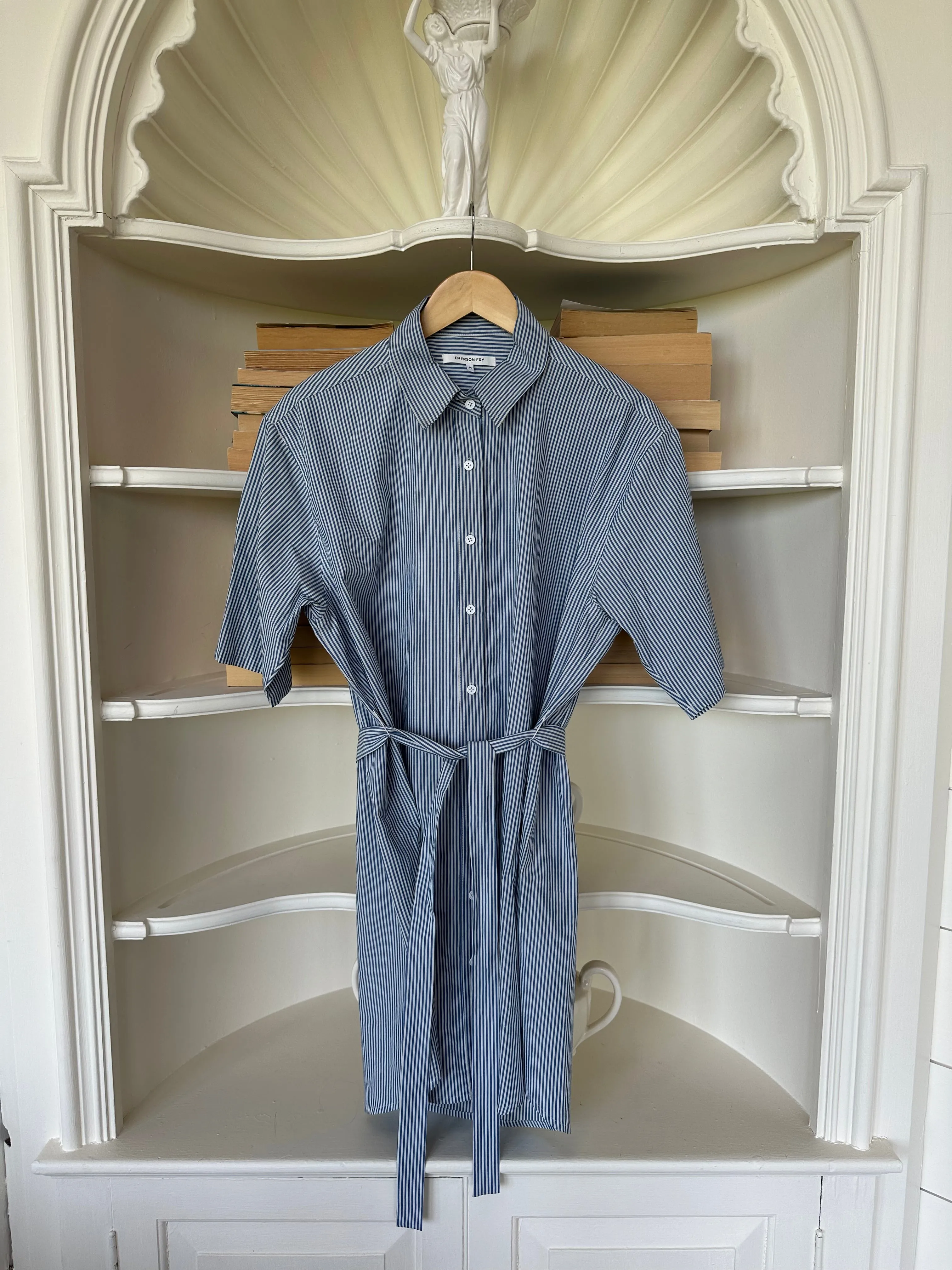 Button Down T Shirt Dress - Cape Blue Stripe sold by Emerson Fry product image thumbnail 2