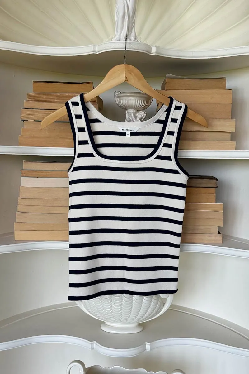 Layering Tank 2 - Navy Stripe sold by Emerson Fry product image thumbnail 3
