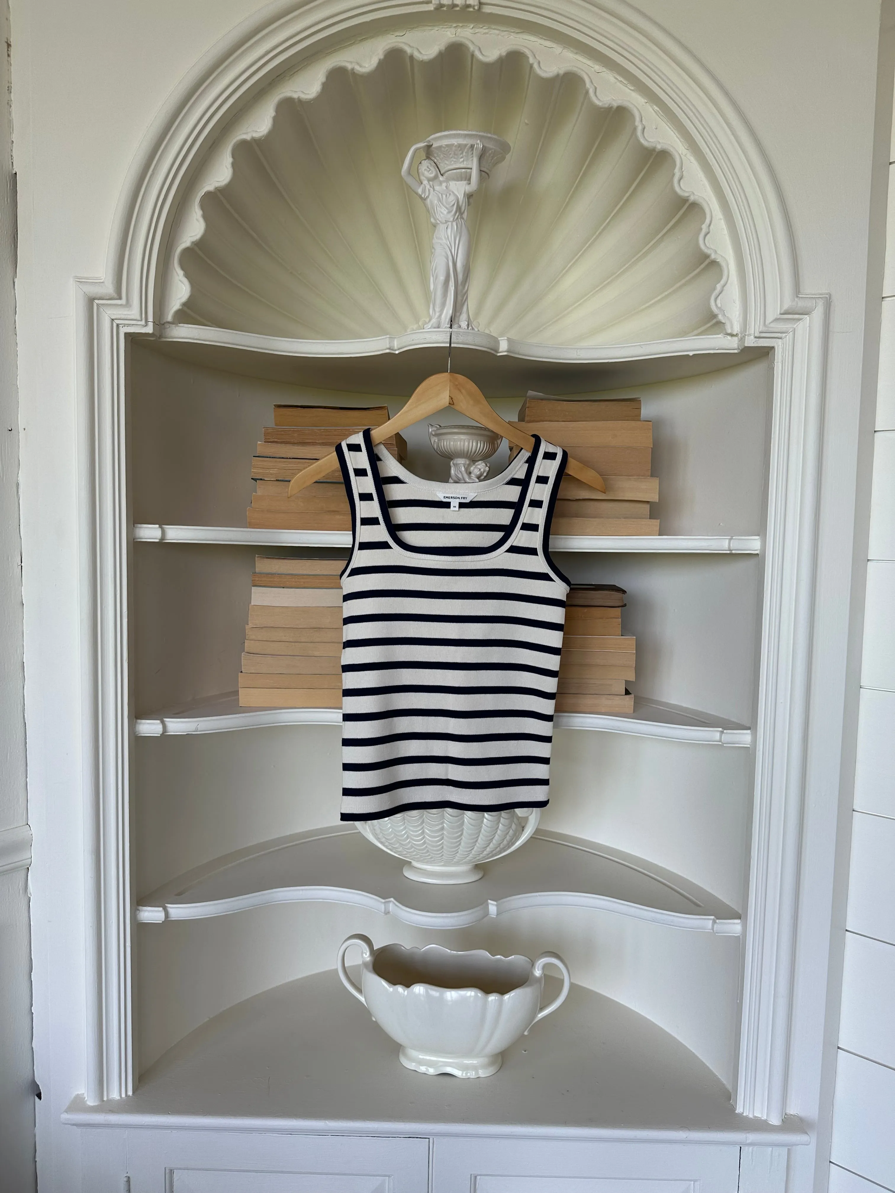 Layering Tank 2 - Navy Stripe sold by Emerson Fry product image thumbnail 4