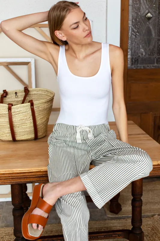 Family Cargo Pant - Moss Stripe Organic sold by Emerson Fry