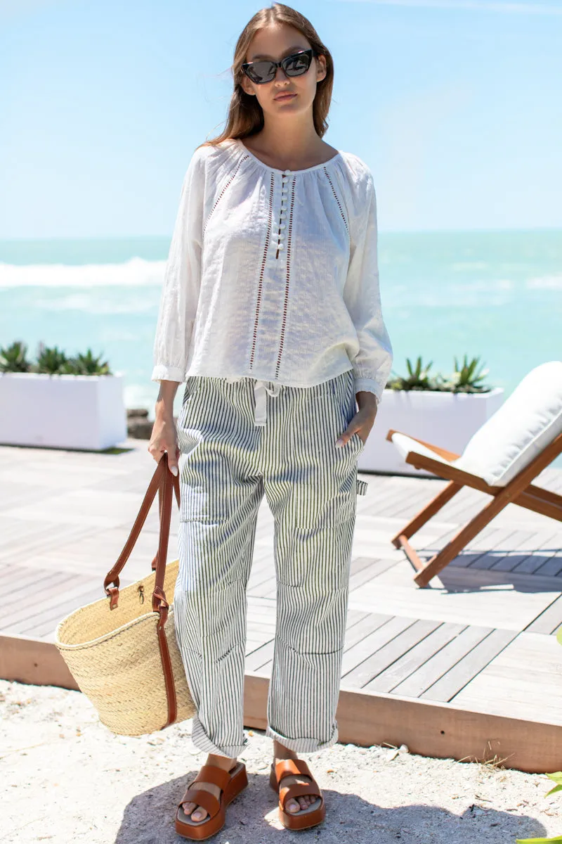 Family Cargo Pant - Moss Stripe Organic sold by Emerson Fry product image thumbnail 5