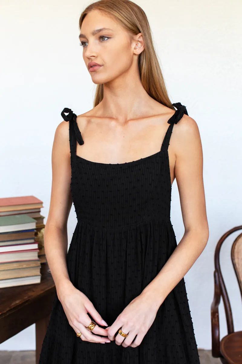 Sara Tier Dress - Dot Stripe Black Organic sold by Emerson Fry product image thumbnail 5