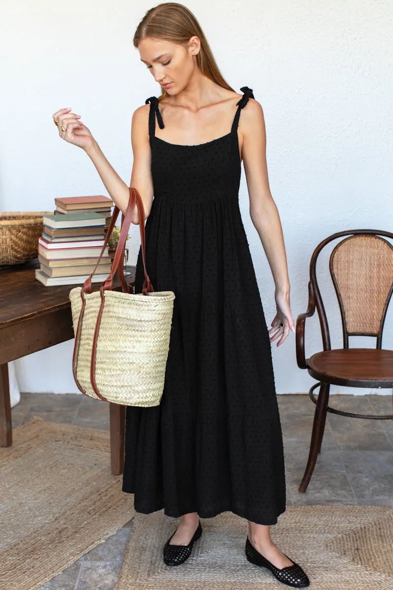 Sara Tier Dress - Dot Stripe Black Organic sold by Emerson Fry product image thumbnail 3