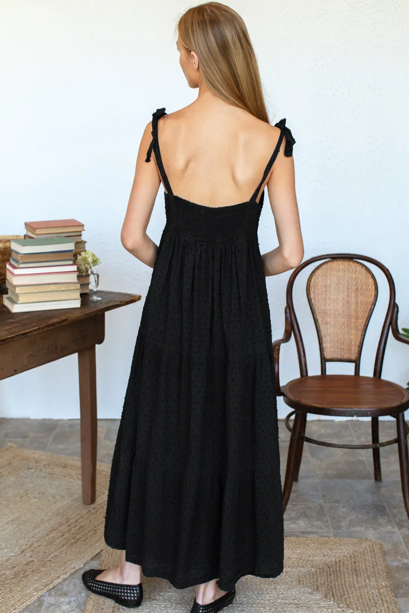 Sara Tier Dress - Dot Stripe Black Organic sold by Emerson Fry product image thumbnail 4