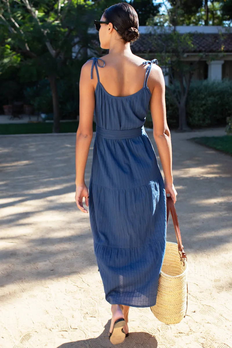 India Button Front Sundress 2 - Blue Indigo sold by Emerson Fry product image thumbnail 2
