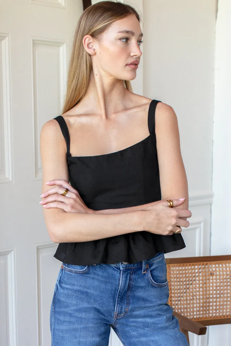 Jour Peplum Top - Black sold by Emerson Fry product image thumbnail 5