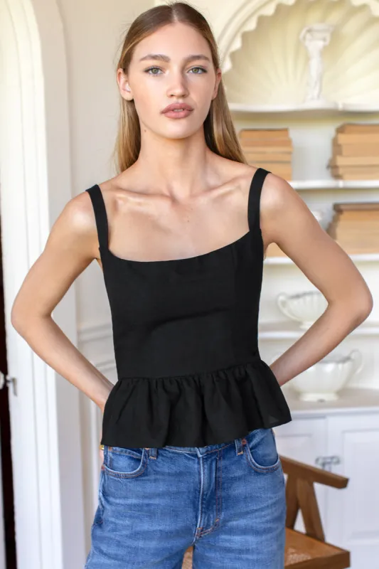 Jour Peplum Top - Black sold by Emerson Fry