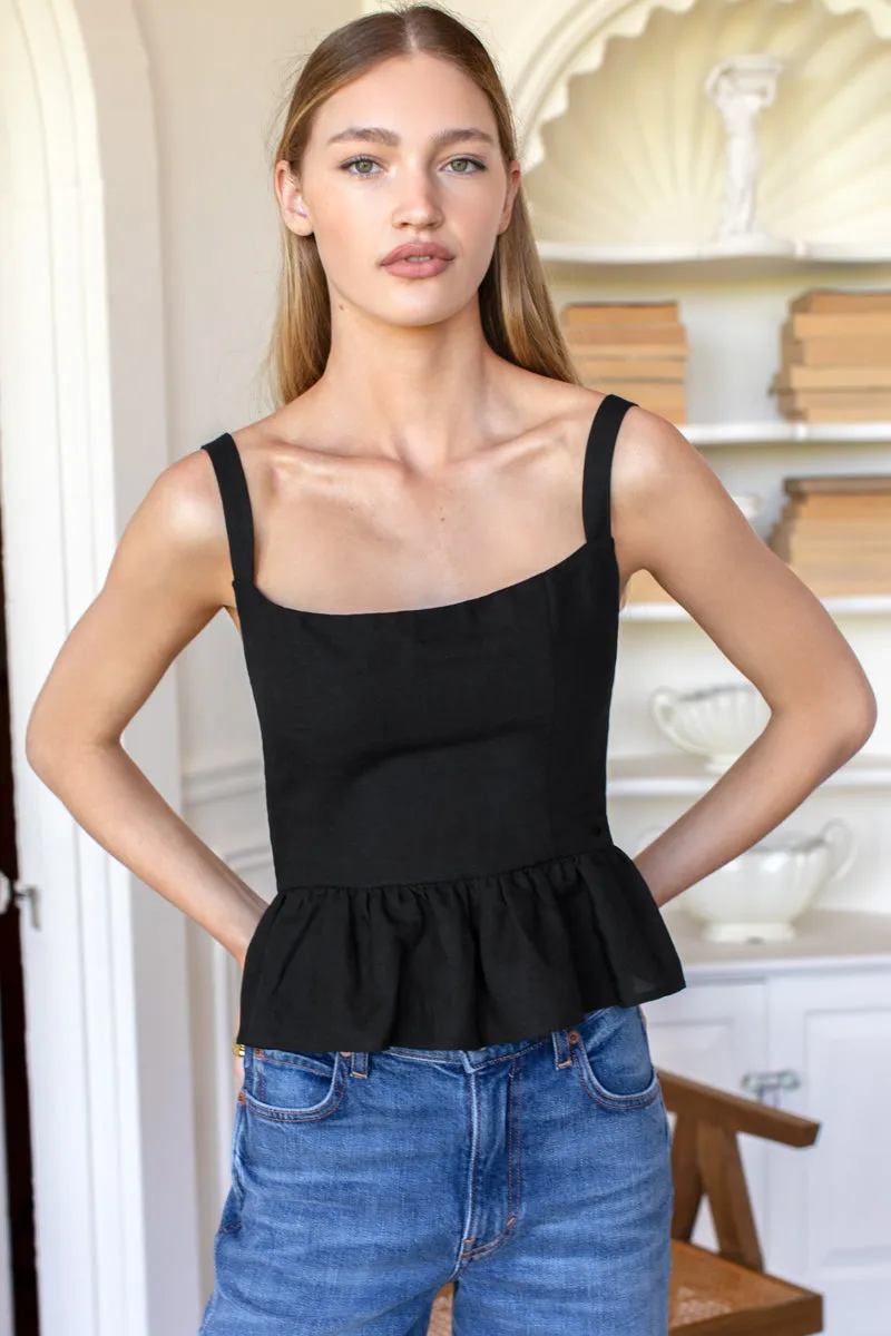 Jour Peplum Top - Black sold by Emerson Fry
