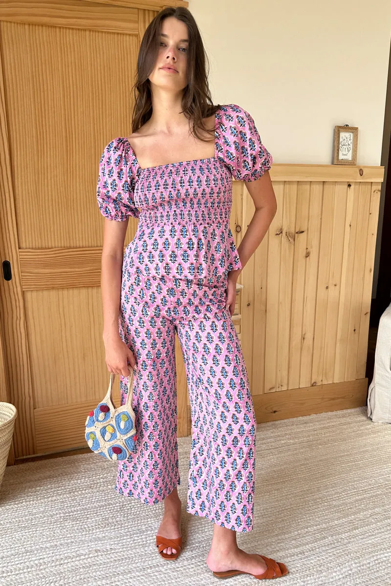 Pull On Pant - Day Flowers Aurora Pink sold by Emerson Fry