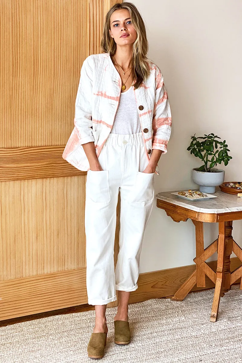India Quilted Jacket - Muted Clay Tie Dye Organic sold by Emerson Fry