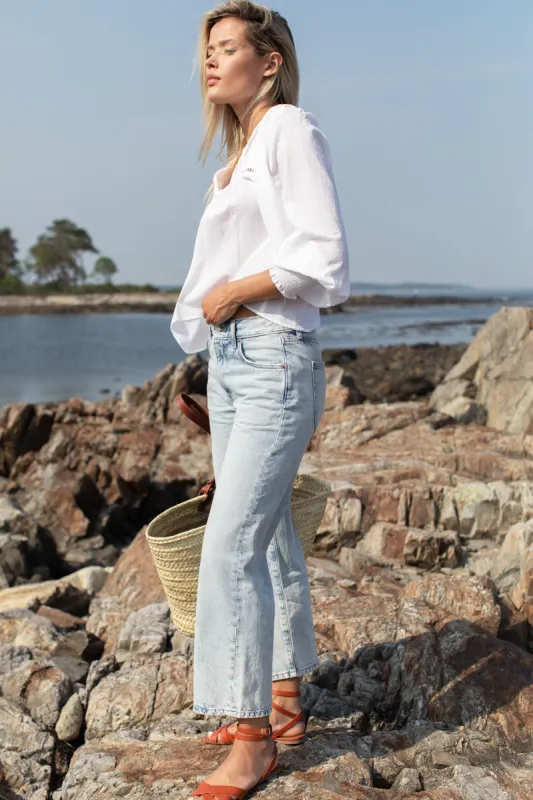 Isla Longsleeve Top 2 - White sold by Emerson Fry