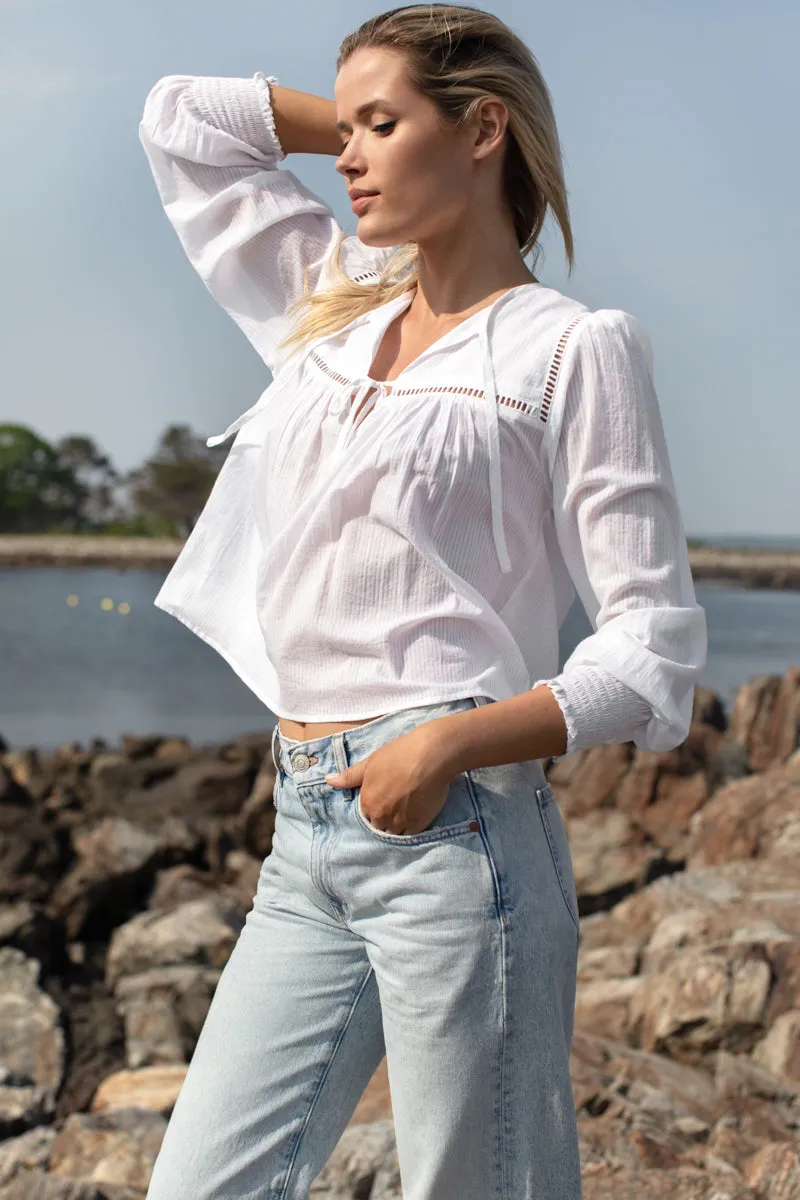 Isla Longsleeve Top 2 - White sold by Emerson Fry product image thumbnail 2