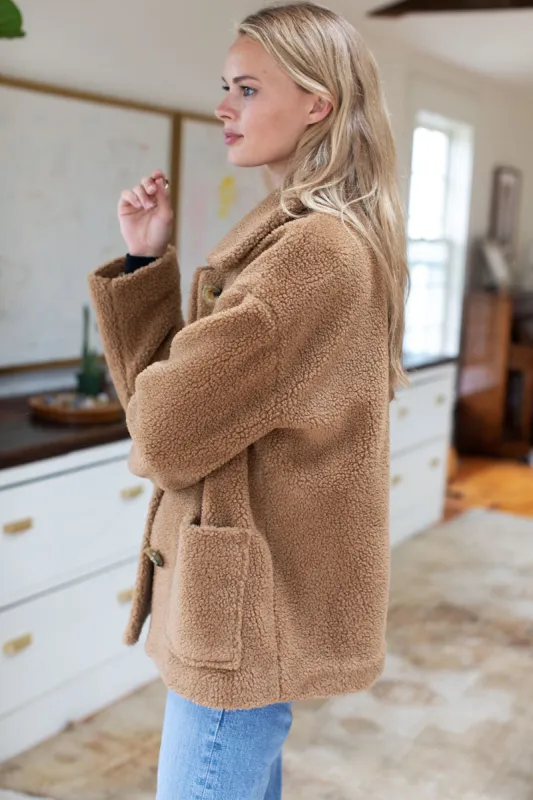 Shorty Teddy Coat - Camel sold by Emerson Fry