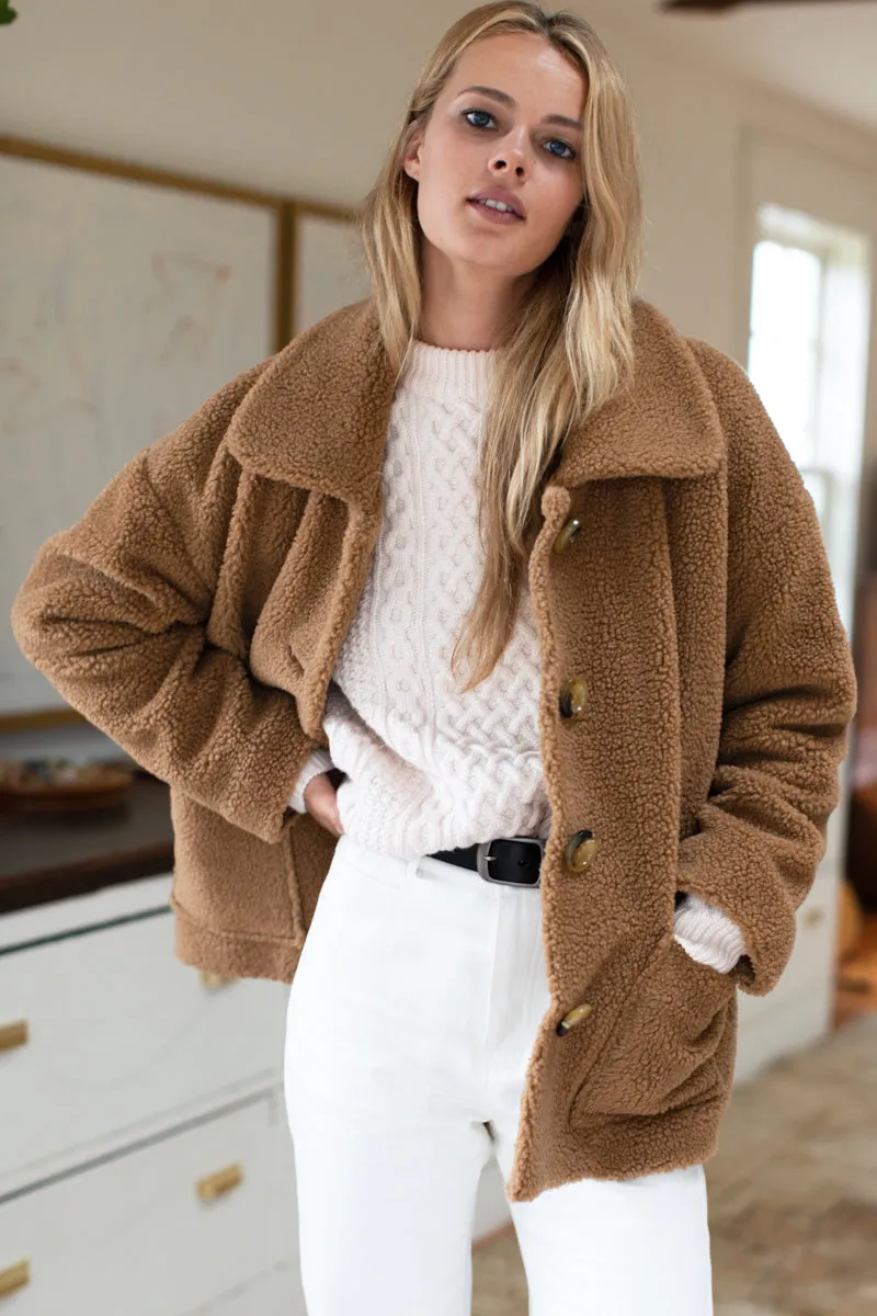 Shorty Teddy Coat - Camel sold by Emerson Fry product image thumbnail 3