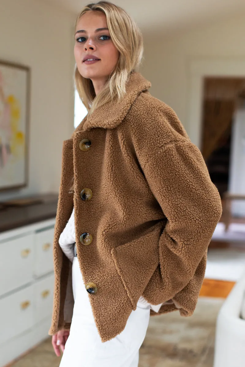 Shorty Teddy Coat - Camel sold by Emerson Fry product image thumbnail 4
