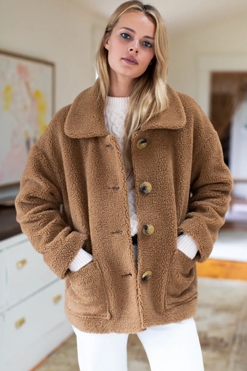 Shorty Teddy Coat - Camel sold by Emerson Fry product image thumbnail 2