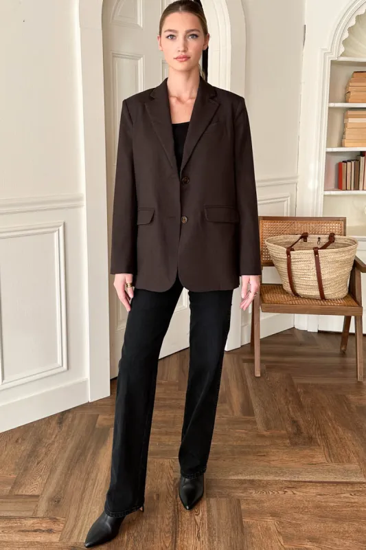 Atelier Blazer - Cocoa Gabardine sold by Emerson Fry