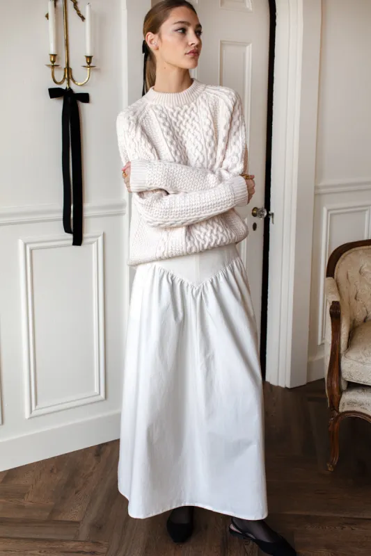 A Line Maxi Skirt - White Swan sold by Emerson Fry