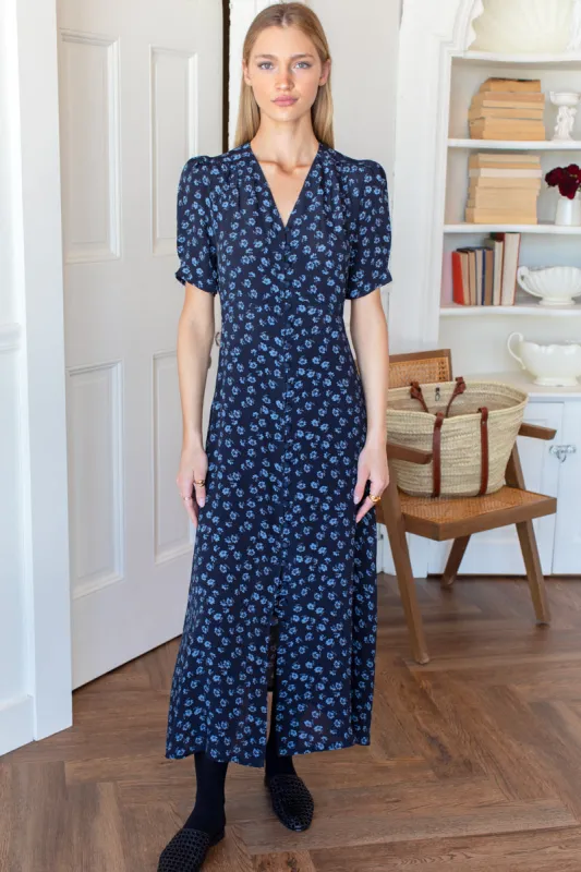 Lucyia Antique Dress - Bea Flowers Midnight sold by Emerson Fry