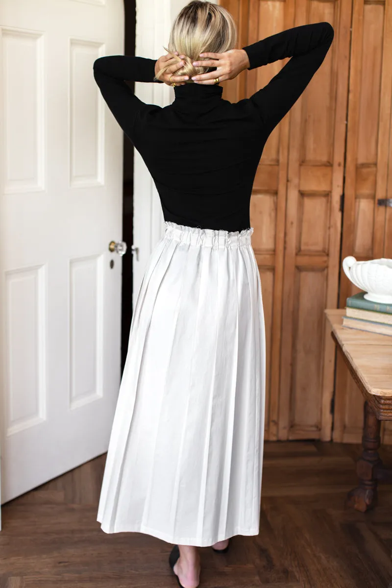 Soft Pleated Maxi Skirt - White Swan sold by Emerson Fry product image thumbnail 3