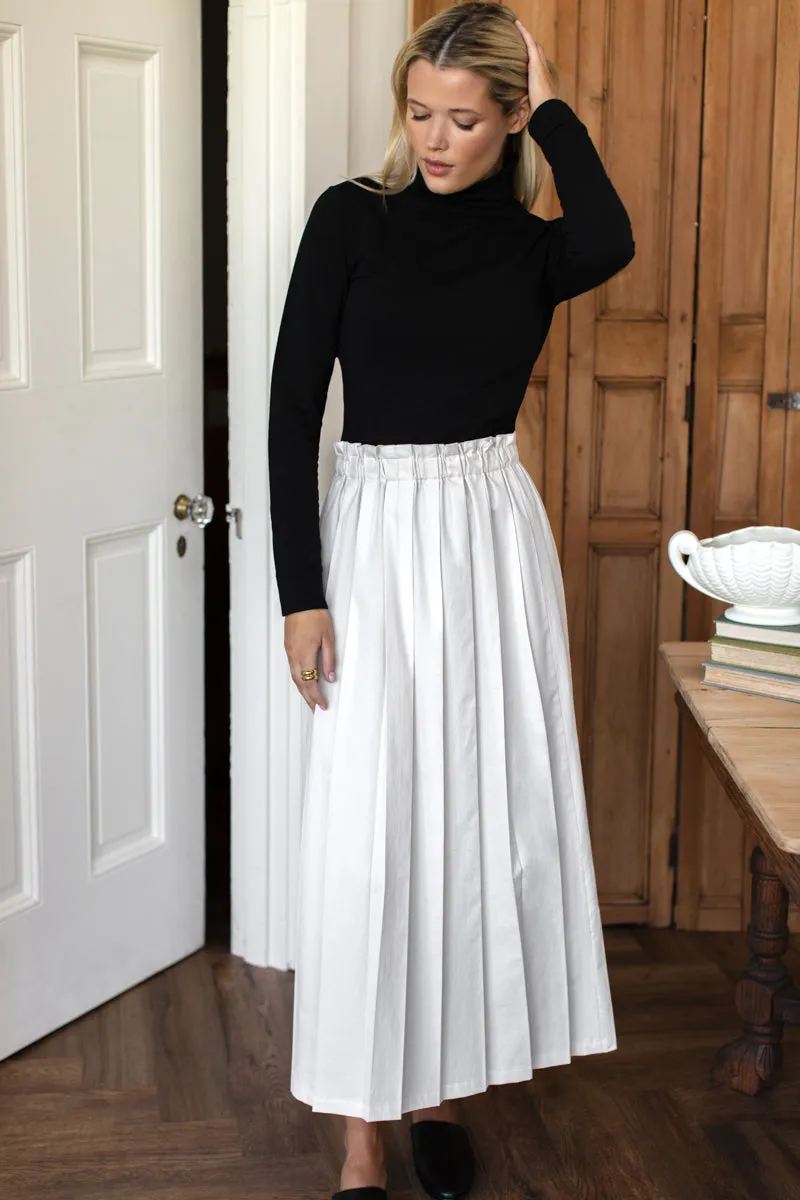 Soft Pleated Maxi Skirt - White Swan sold by Emerson Fry product image thumbnail 2