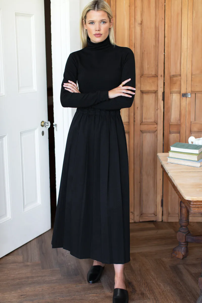 Soft Pleated Maxi Skirt - Black Swan sold by Emerson Fry