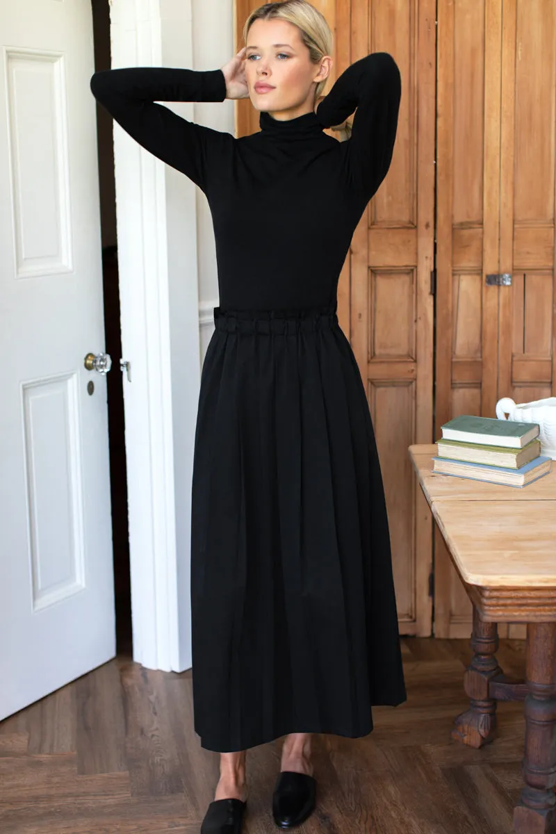 Soft Pleated Maxi Skirt - Black Swan sold by Emerson Fry product image thumbnail 5