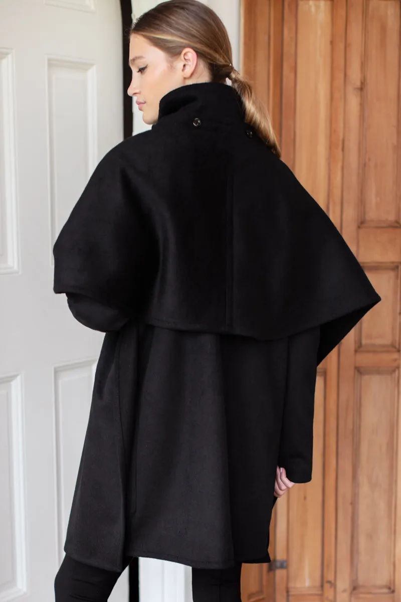 Scarf Coat - Black Wool sold by Emerson Fry product image thumbnail 4